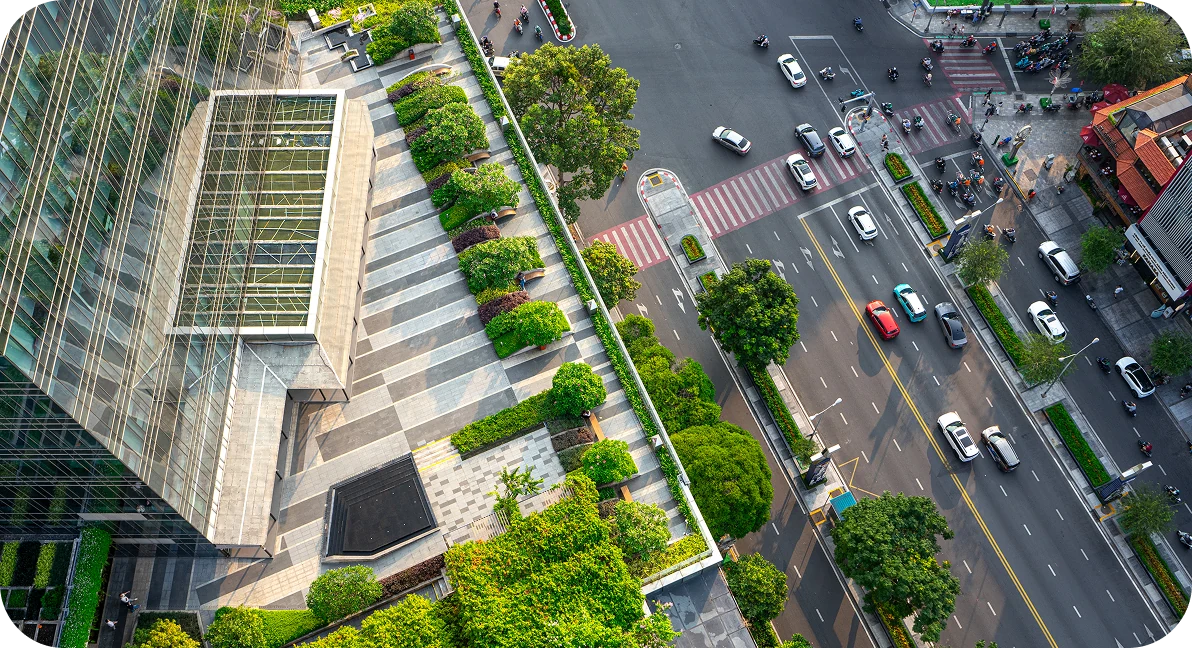 Mall aerial view