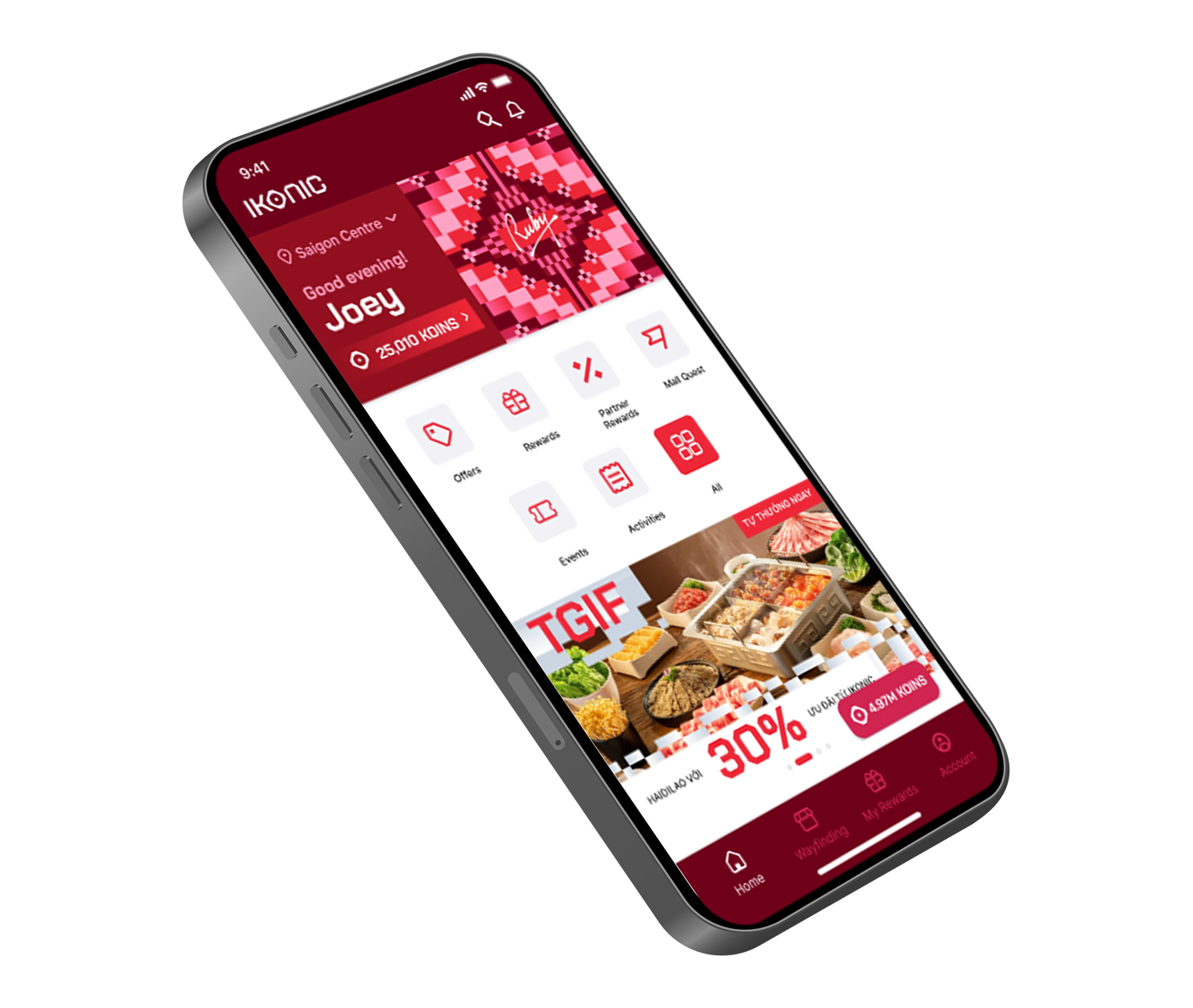 IKONIC app screen on a phone