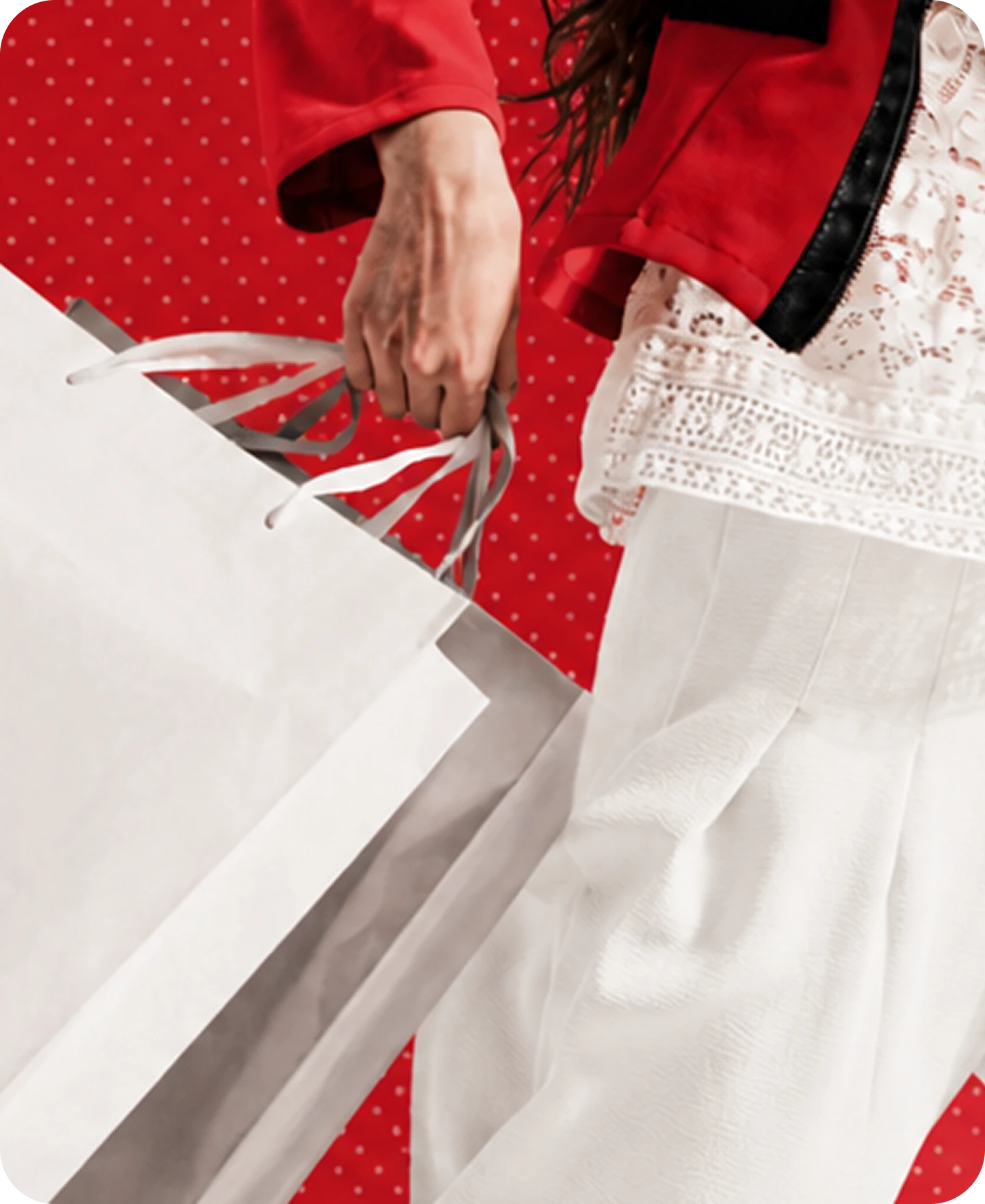 A shopper carrying bags